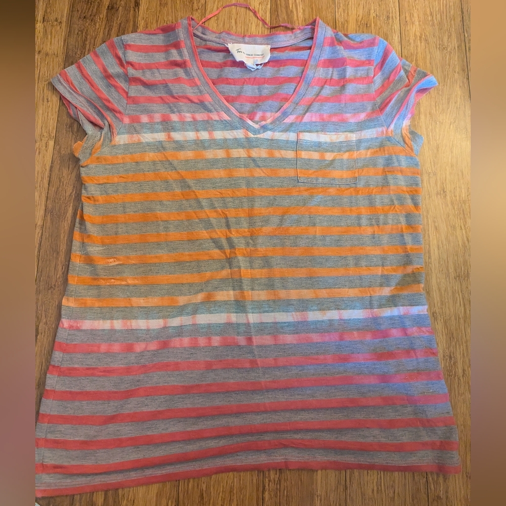 Striped V-Neck T-Shirt